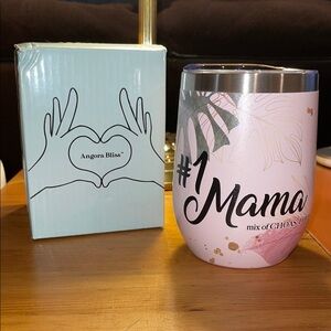 #1 Mama Mix of Chaos and Love Pink Tumbler